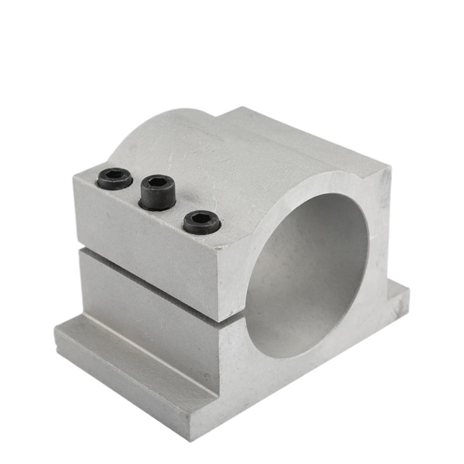 Duravik Circular 110Mm Spindle Clamp Mounting Bracket 1Pcs Engraving Machine Spindle Clamp 62/65/80/100/125 Electric Cast Aluminum Fixture Seat(Circular 110Mm)
