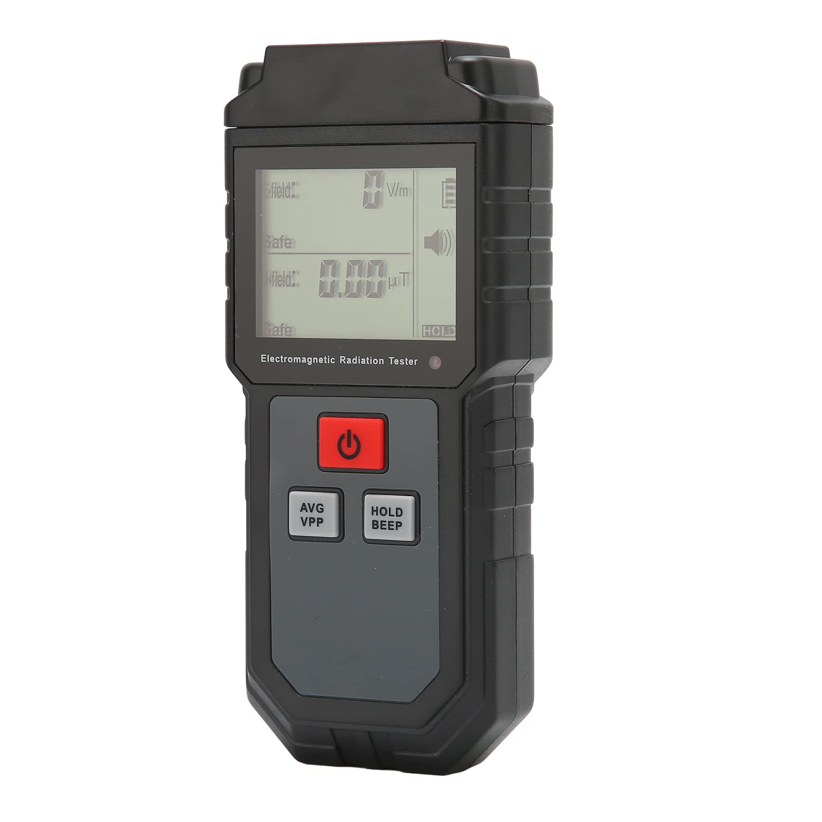 Tester per Radiazioni Elettromagnetiche, Tester EMF Ad Alta Sensibilità e Ampio Range di Misurazione Misuratore EMF LCD da 1V/M a 1999V/M Tester per Radiazioni Elettromagnetiche per Ispezioni EMF