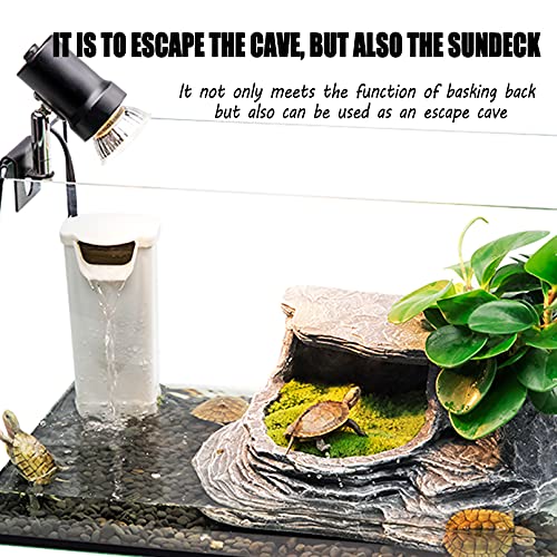 Hamiledyi Turtles Basking Rock Platform Tortoise Climbing Step Ledge Resin Resting Dock Reptile Hiding Terrace Stone Amphibian Habitat Hideouts For Gecko Frogs Newts Chameleons Lizard #TOP1