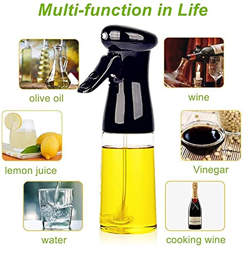 Image of Oil Sprayer for Cooking, Olive Oil Sprayer Mister, Oil Spray Bottle, Portable Oil mister Sprayer Vinegar Spritzer for Air Fryer, Salad Making, Baking, BBQ, Roasting, Frying(A-210ml)