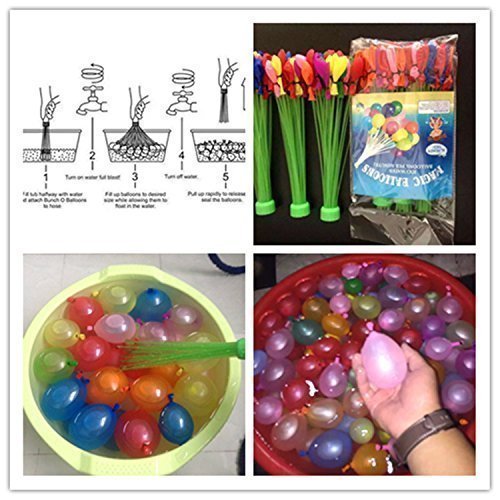 brown leaf ® Power Pressure Water Gun Pichkari Toys Holi Pressure Water Gun Pichkari Tank for Children Holi & Pool Party (Pack of 1) with 3 Magic Bunch Balloons Set 37pcs Each 4