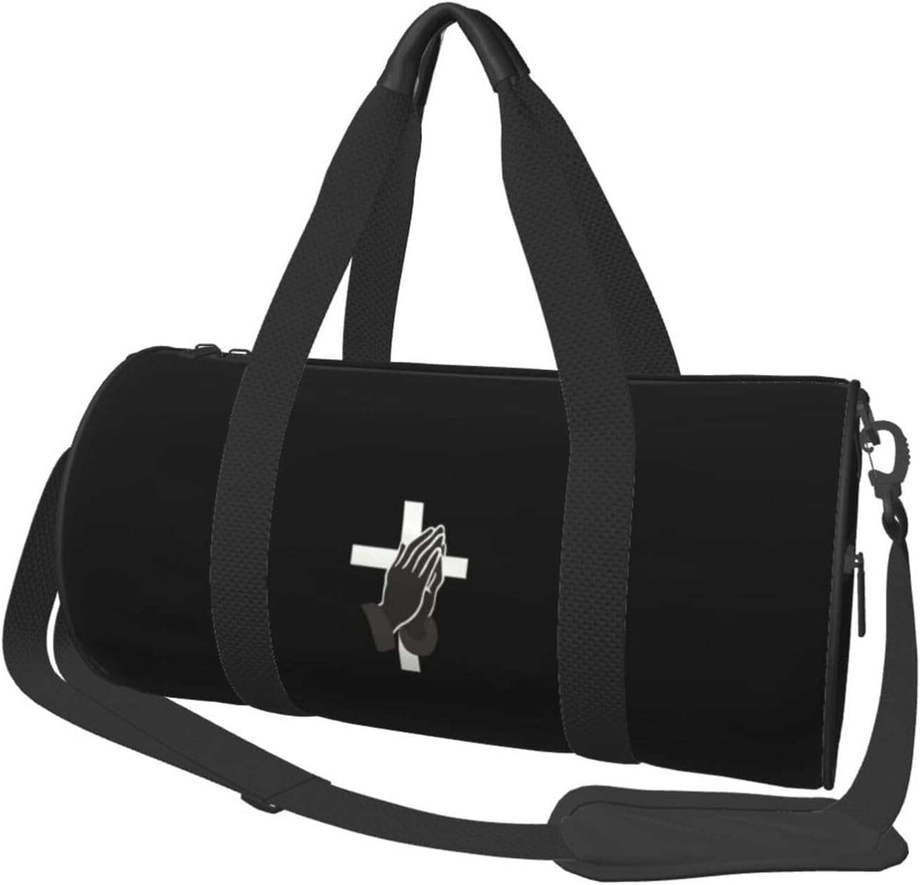 Jesus Praying Hands Cross Convertible Garment Bag with Shoulder Strap, Carry on Garment Duffel Bag