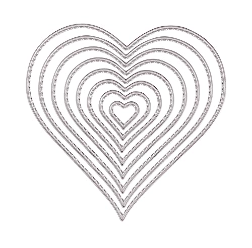 Rayher Set of 8 Metal Cutting Dies with Heart Shape Design - Image 2