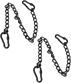 GANAZONO 2 Pçs Kit De Reboque De Corrente De Balanço De Aço Inoxidável Cadeiras De Balanço De Rede De Balanço De Metal Preto Saco De Pancadas De Corrente De Rede Pendurada Cadeia De