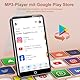 80GB MP3-Player mit WiFi und Bluetooth，4 Zoll Touchscreen, Musikplayer für Kinder, Android MP4-Player mit Spotify, Audible, Amazon Music, Deezer, Play Store (Black)