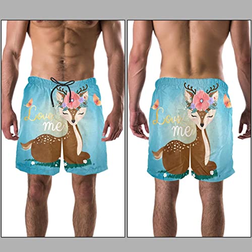 Short de plage à séchage rapide maillots de bain hommes JDEZ fleuri - 3