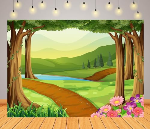Fondo Fotográfico Tela Bosque Cartoon 10x6.5ft BELECO miniatura 4