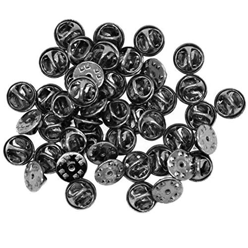 New Flairs New York Premium Handmade Enamel Lapel Pin Brooch Badge Pin Backs Replacement (Gunmetal Pin Backs, 30 Pieces Pin Backs)