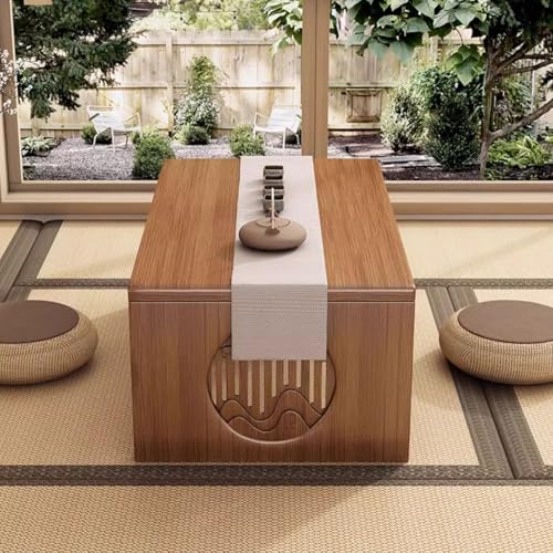 Table à thé en bois de style japonais meuble bas pliable chic