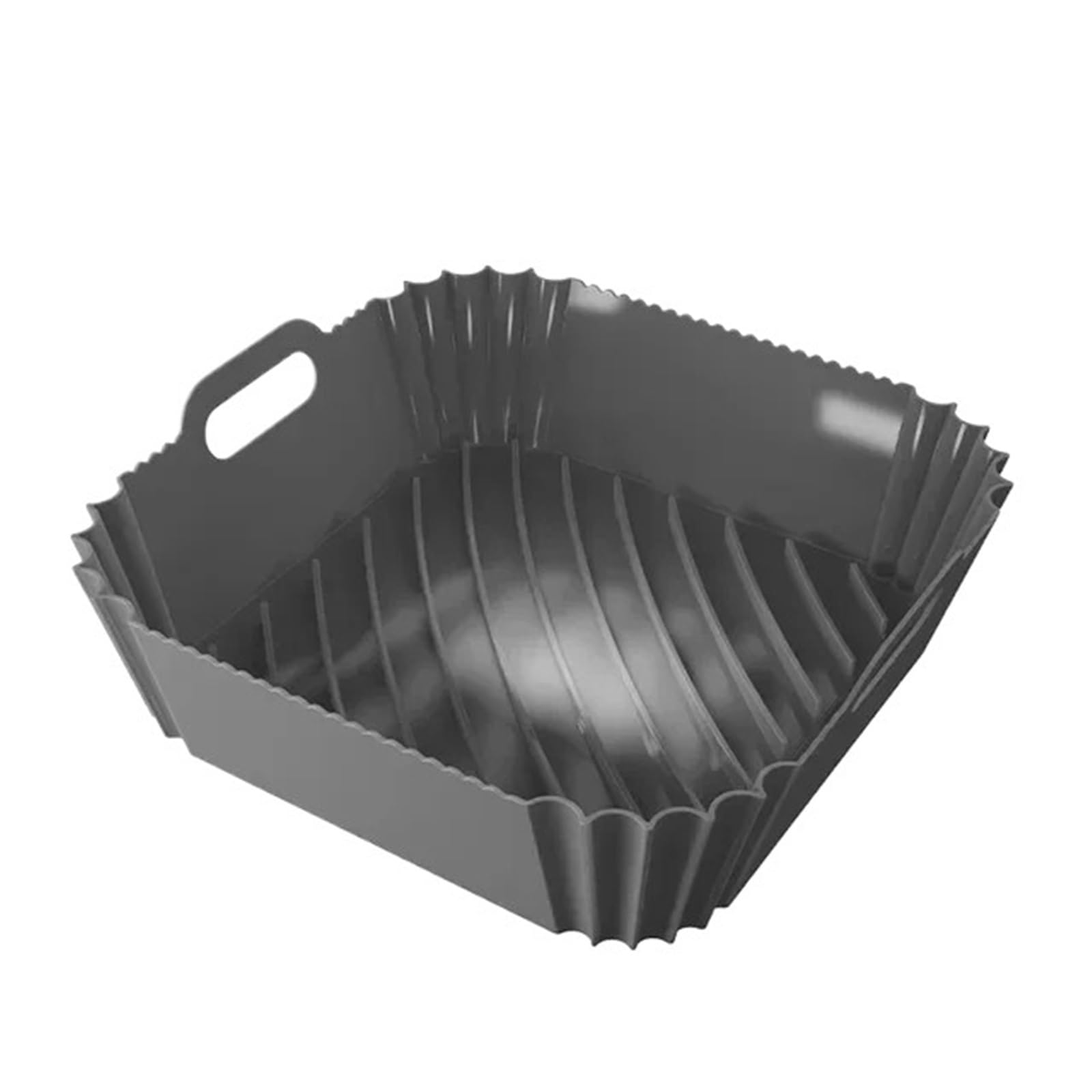 Large Air Fryer Silicone Basket Tray Pot Square Non-stick Airfryer Baking Mold Liner XL Blue