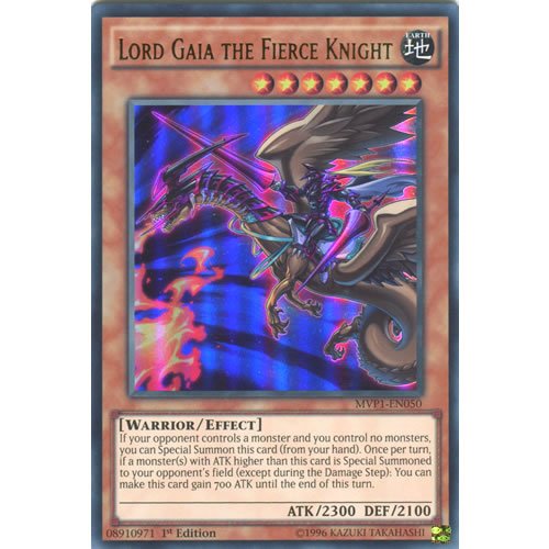 MVP1-EN050 1st Ed Lord Gaia the Fierce Knight Ultra Rare Card The Dark Side of Dimensions Movie Pack Yu-Gi-Oh Single Card