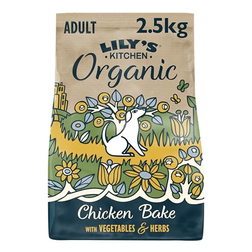 Lily’s Kitchen Made with Natural Ingredients Adult Dry Dog Food Organic Chicken Bake Balanced Nutrition 2kg