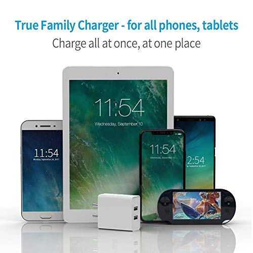 Image of Dual Port Charger for Vivo Y21T / Y 21 T Charger Original Adapter Like Wall Charger | Mobile Charger | Fast Charger | Android USB Charger With 1 Meter USB Type C Charging Data Cable (3.4 Amp, 2-Port, TED13, White)