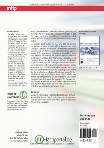 Adobe Acrobat Formular-Praxis: Formularerstellung mit dem Adobe LiveCycle Design: Formularerstellung mit dem Adobe LiveCycle Designer 8 (mitp Grafik)