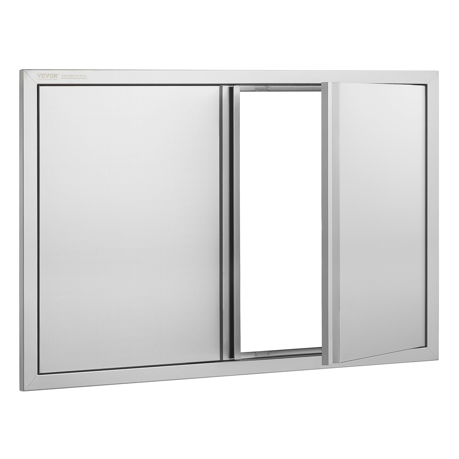 VEVOR Porte d'Accès pour Barbecue Double 914x610x45 mm Inox Poignée Encastrée