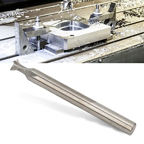 Image of Dovetail End Mill Cutter, Hardened Alloy 4 Flute Slotting Milling Tool for Industrial Machining Universal Shank 5mm Shank 5 x 60 Degree x 50L 1 Piece