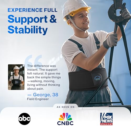 Foto de MODVEL Soporte de espalda, alivio inmediato del dolor de espalda, hernia de disco, ciática, escoliosis, elegible por FSA o HSA, cinturón de soporte lumbar de espalda baja con almohadilla extraíble (imagen 6)