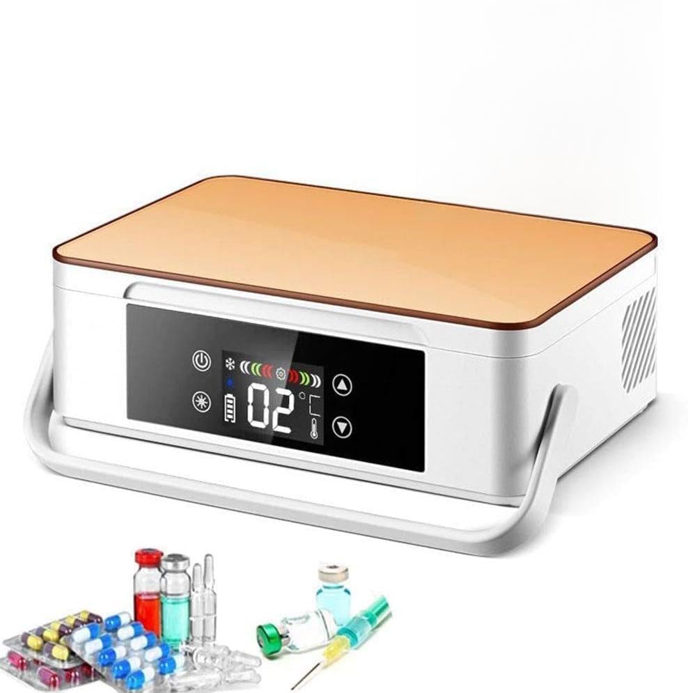 DARZYS Insulin Refrigerated, Insulin Cooler Box, Portable Car Travel Refrigerator Cold Carrying Box Drug Reefer, for Diabetic Insulin Refrigerated
