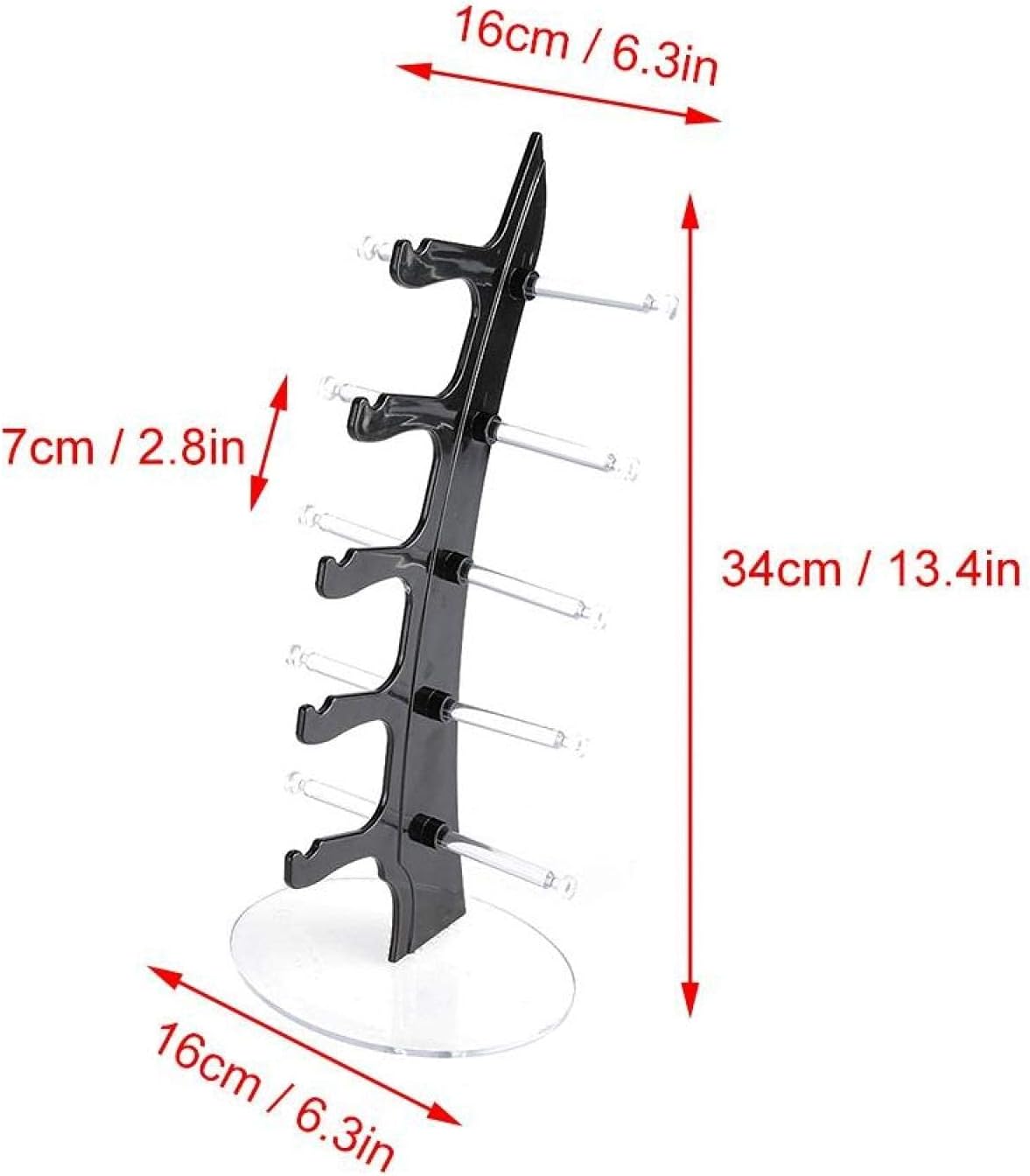 Brrnoo 5 Pair Sunglass Storage Holder, Eyewear Display Stand Organizer for Retail Tabletop