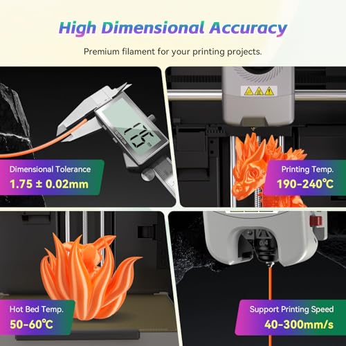 Image of FLASHFORGE Silk+ PLA Filament 1.75mm Orange, Silky Texture 3D Printing Filament, Enhanced Layer Adhesion with Stunning Surface Finish; Chrome-Like Brilliance and Silk-Smooth Perfection