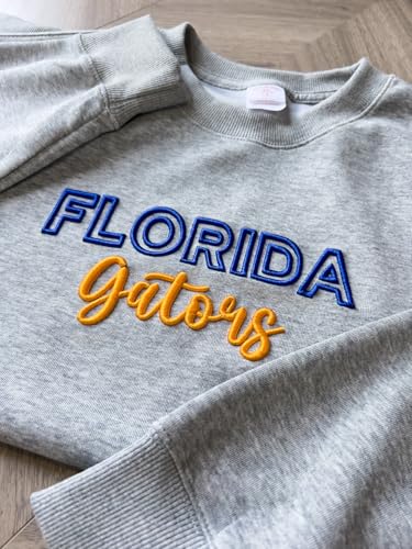 Custom 3D Puff Embroidery Team Sweatshirt – Personalized Mascot-Inspired Game Day Crewneck – School Spirit Apparel – Back to School Gift for Her/Him – Custom Team Hoodie Multi3