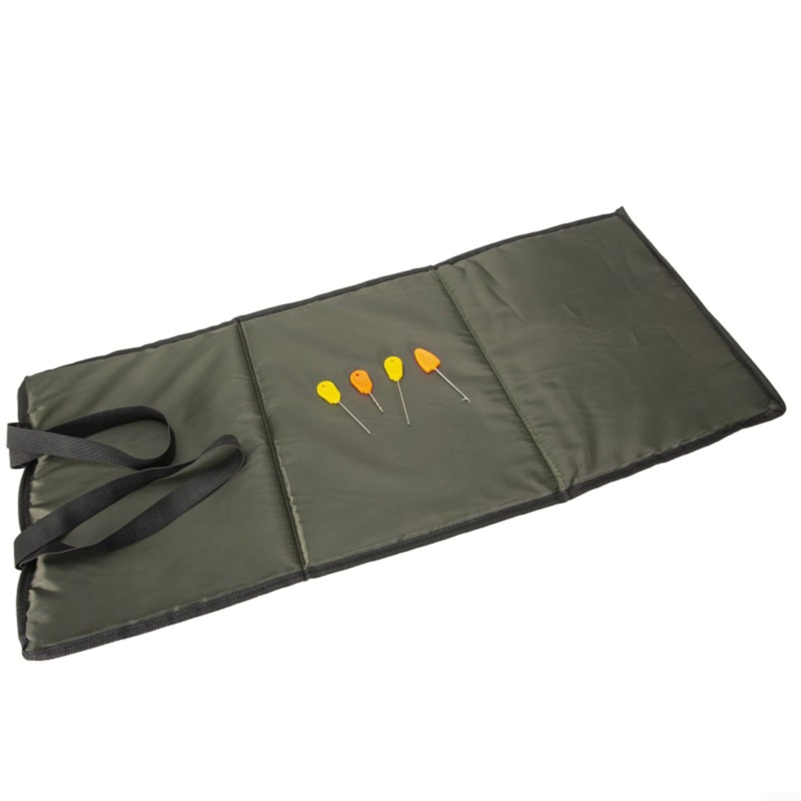 Alfombrilla plegable para pesca de carpas 80x35 cm poliéster algodón verde protección peces