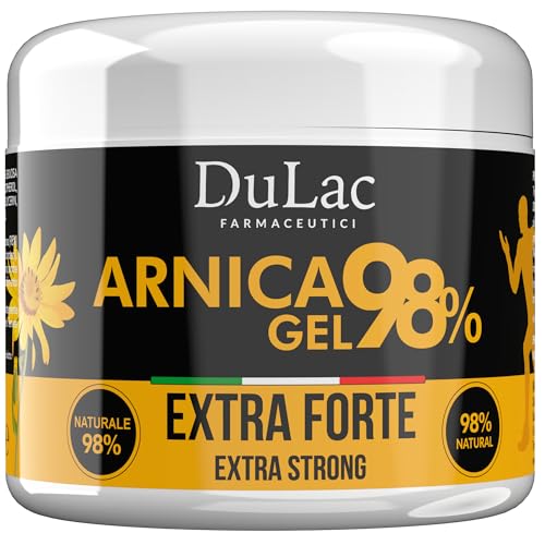 Dulac – Arnica per Cavalli Uso Umano Effetto Rinfrescante, 500 ml, Arnica Gel Forte 98%, per Massaggio Cervicale, Muscolare e Articolare, con Mentolo e Olio di Buriti, Made in Italy