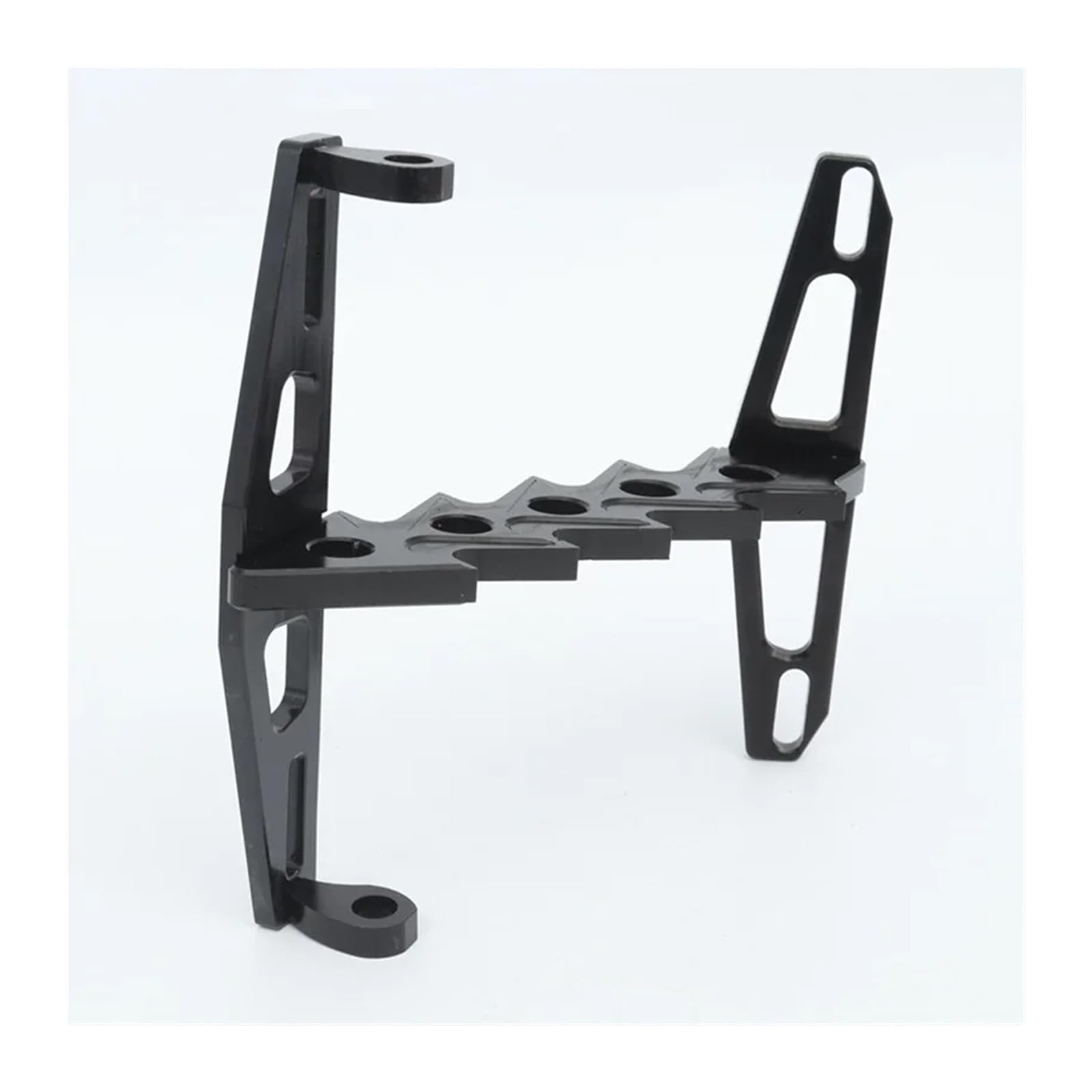 Headerbs Porta Targa, Staffa Telescopica Regolabile in Lega di Alluminio Porta con Luce a LED per Moto(Nero