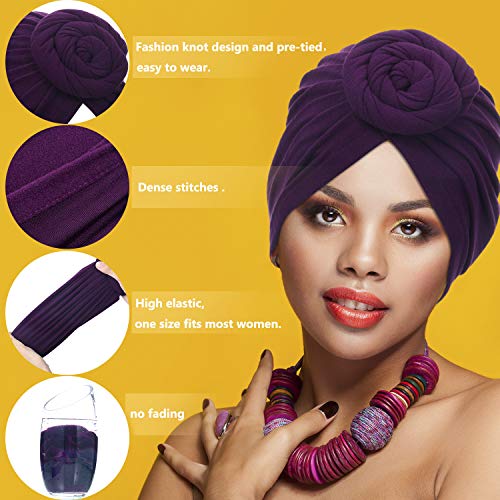 Image of SATINIOR 6 Pcs Turbans for Women