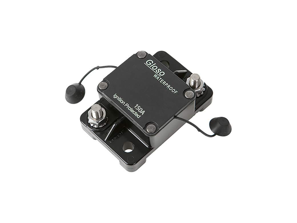 GLOSO Circuit Breaker E97 Auto Reset 150A Surfacce Mount Waterproof IP67 Marine Automotive Truck Hi-Amp (150A)