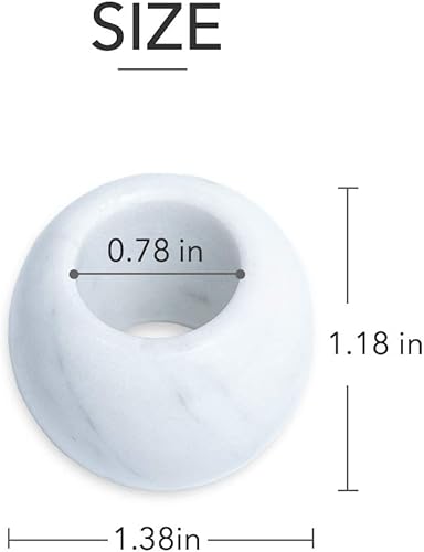 Miniatura 2 de Mini soporte para cepillos de dientes de mármol para baño, paquete de 2 soportes de cepillado de dientes divididos, soporte eléctrico para cabeza de