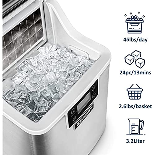 Máquina para fabricar hielo de encimera 44 lb 25X26X37 cm miniatura 5