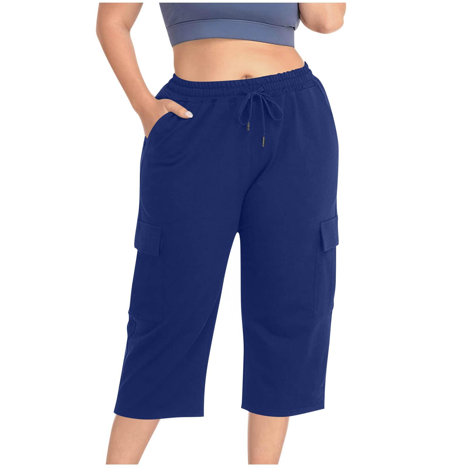 Wide Leg Capri Pants For Women Women Summer Cropped Pants Wide Leg