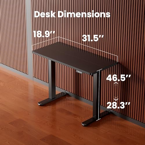 Image of ErGear 31 X 19 Inch Height Adjustable Electric Standing Desk, Black