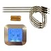 Instant Read Digital Meat Thermometer - The Clever Life Company - 3 Stainless Steel Temperature Probes for Cooking Food in Oven, BBQ, Smoker and Grilling Red or White Meat, Turkey, Even Candy, Silver