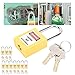 Lockout Lock, 38mm Nylon Safety Padlock with writable Label for Chemical Power Industrial tagout Applications (Yellow)