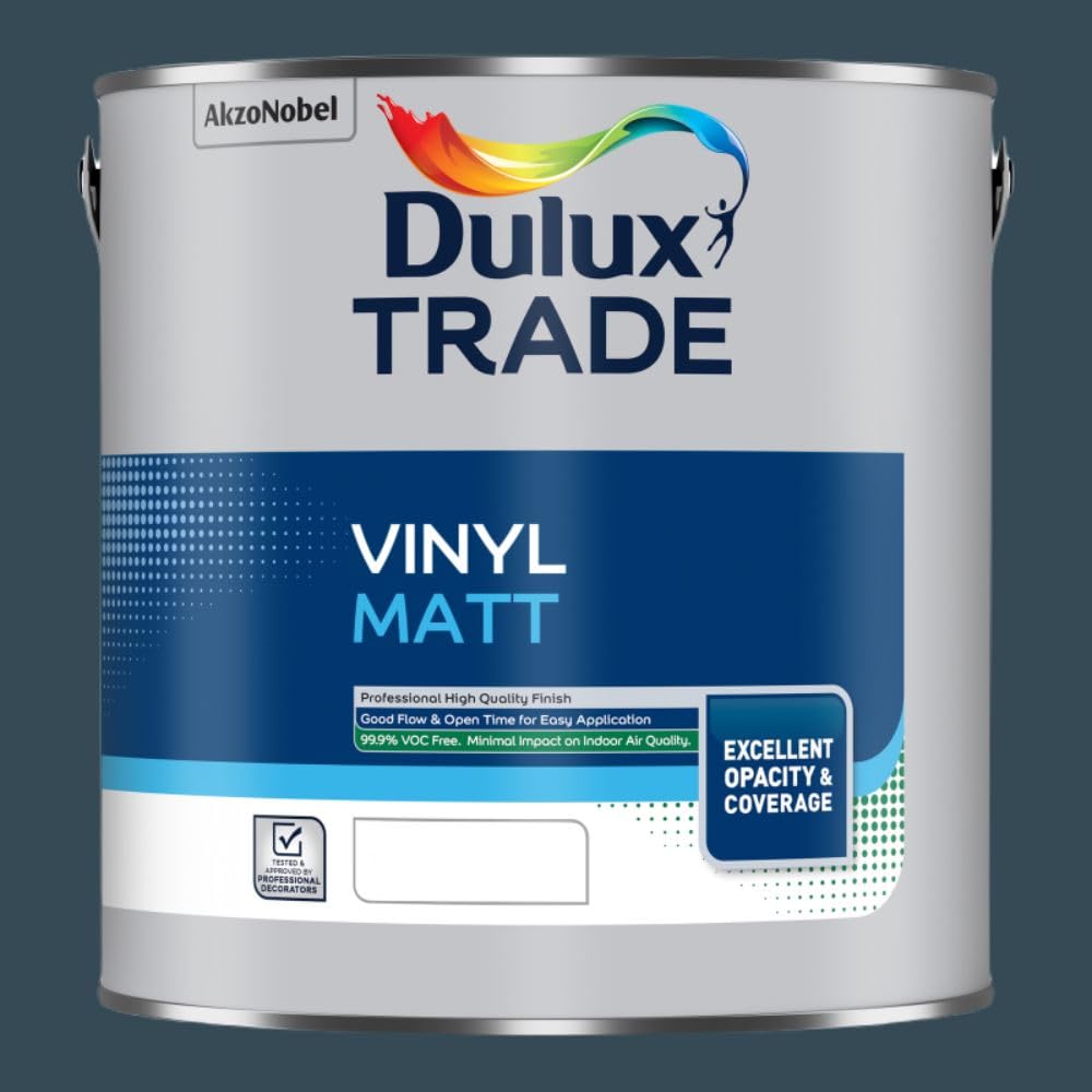 Paint Stop Mixed Colour Dulux Trade Vinyl Matt Inkwell 2.5L