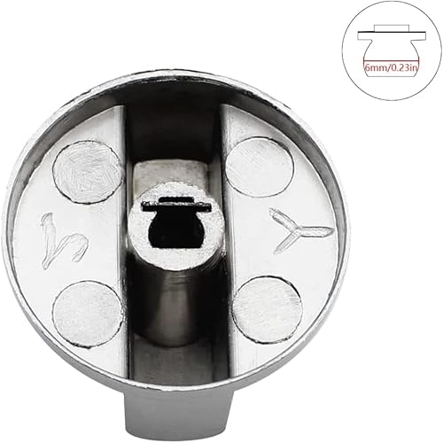 image for Leanockesa Stove Knob, 5 Packs 6mm Zinc Alloy D-Shaped Control Knob Ov
