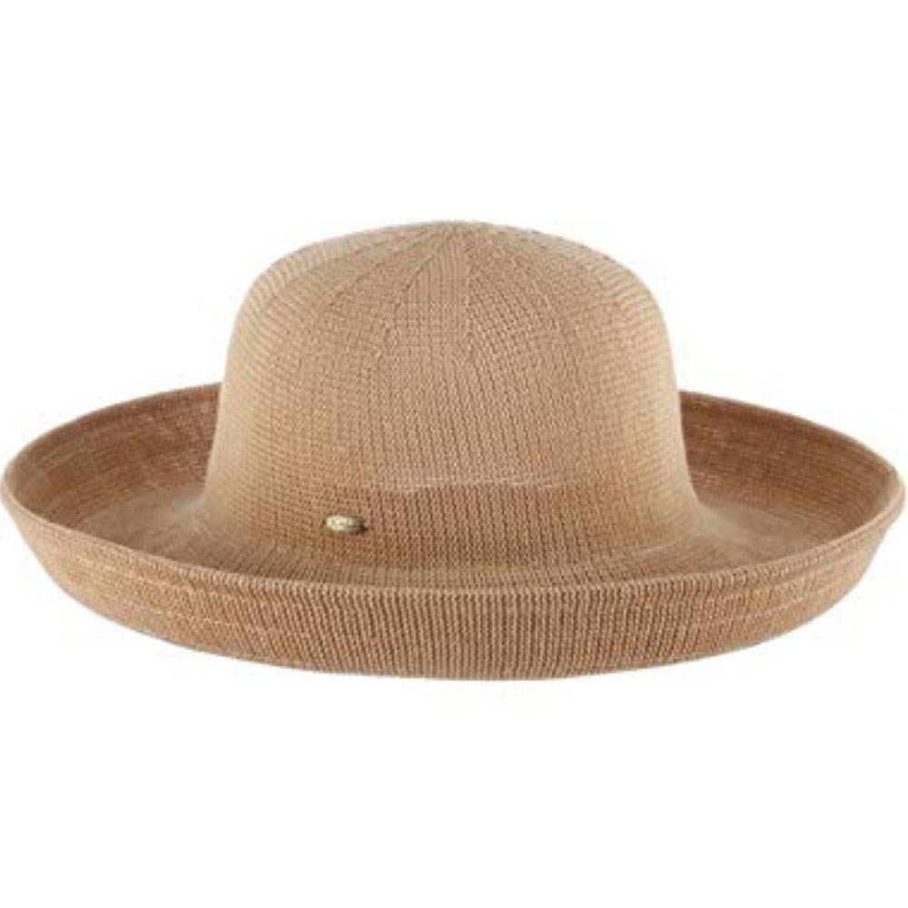 Women's Knitted Poly Straw Big Brim Hat