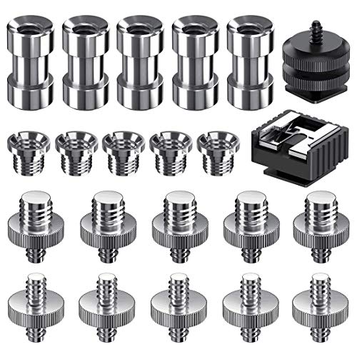 Camera Screw Kit, SDTC Tech 22 pcs Camera Hot Shoe Mount 1/4