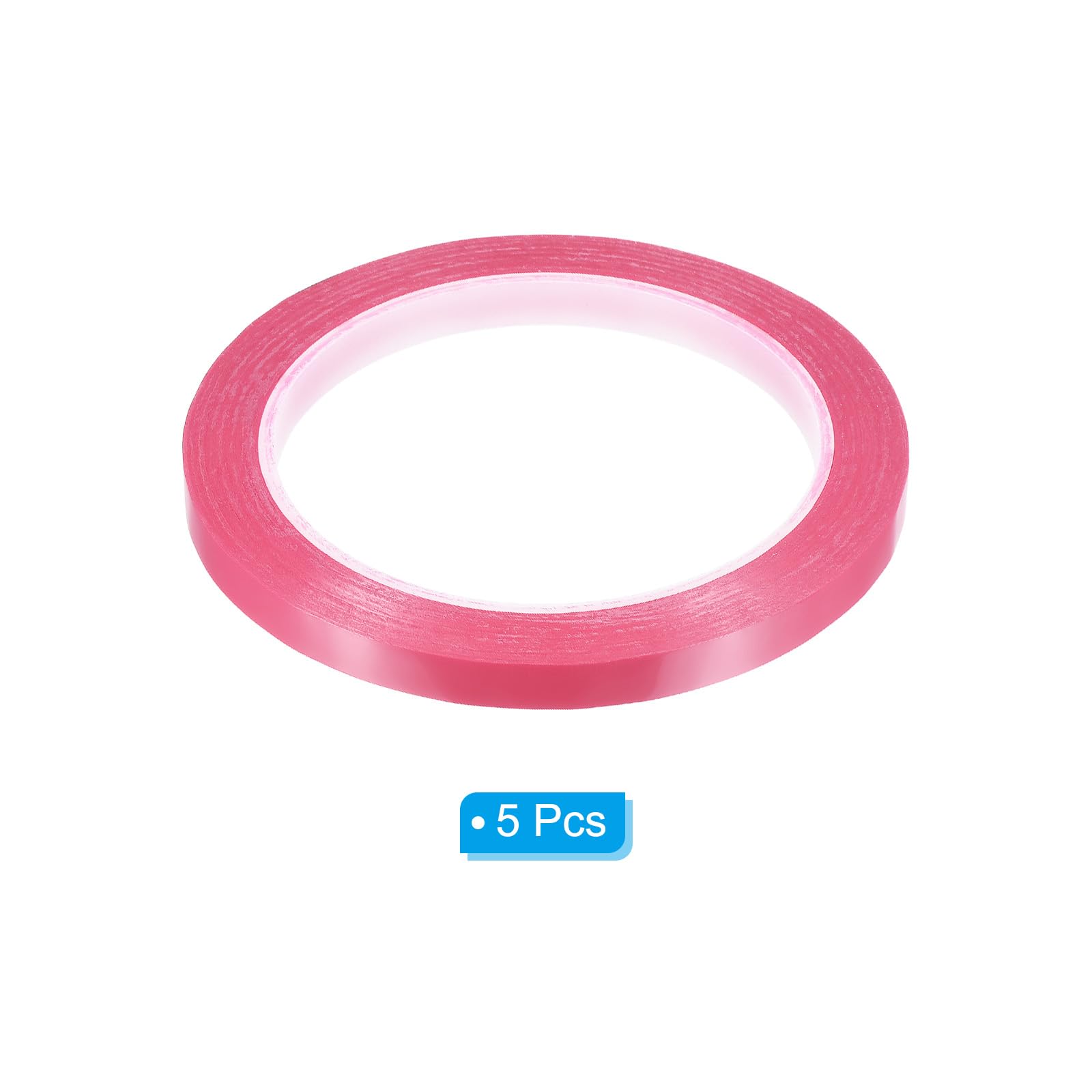 PATIKIL 11/32"(9mm) Whiteboard Tape, 5 Pack Thin Dry Erase Tape 72 Yard(66m) for Graphic Chart Marking DIY Art, Pink - Image 3