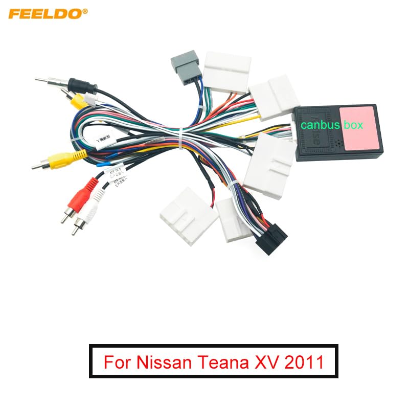 Car 16PIN Radio for Audio Power Cable Adapter with Canbus Box for Nissan Teana XV 2011 for Audio Stereo Power Wiring Harness - (Color Name: AB Cable-canbus Box)