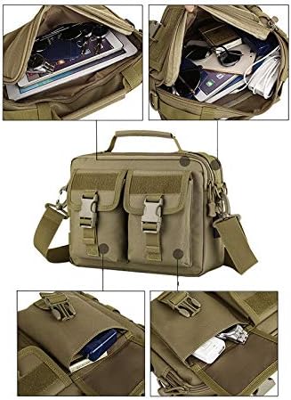 HUNTVP Tactical Messenger Bag Multifunction Nylon Shoulder Briefcase Handbags with USB Port - Image 6