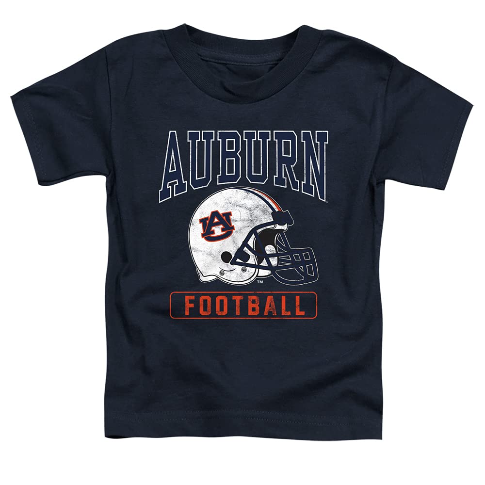 Auburn University Official Football Helmet Unisex Toddler T Shirt,Navy, 4