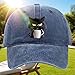 Feral but Fashionable – Cat Hat Edition, Adjustable Frownster Cat Coffee Hat, Grumpy Cats Trucker Hat, Cats Themed (US, Alpha, One Size, Pink)