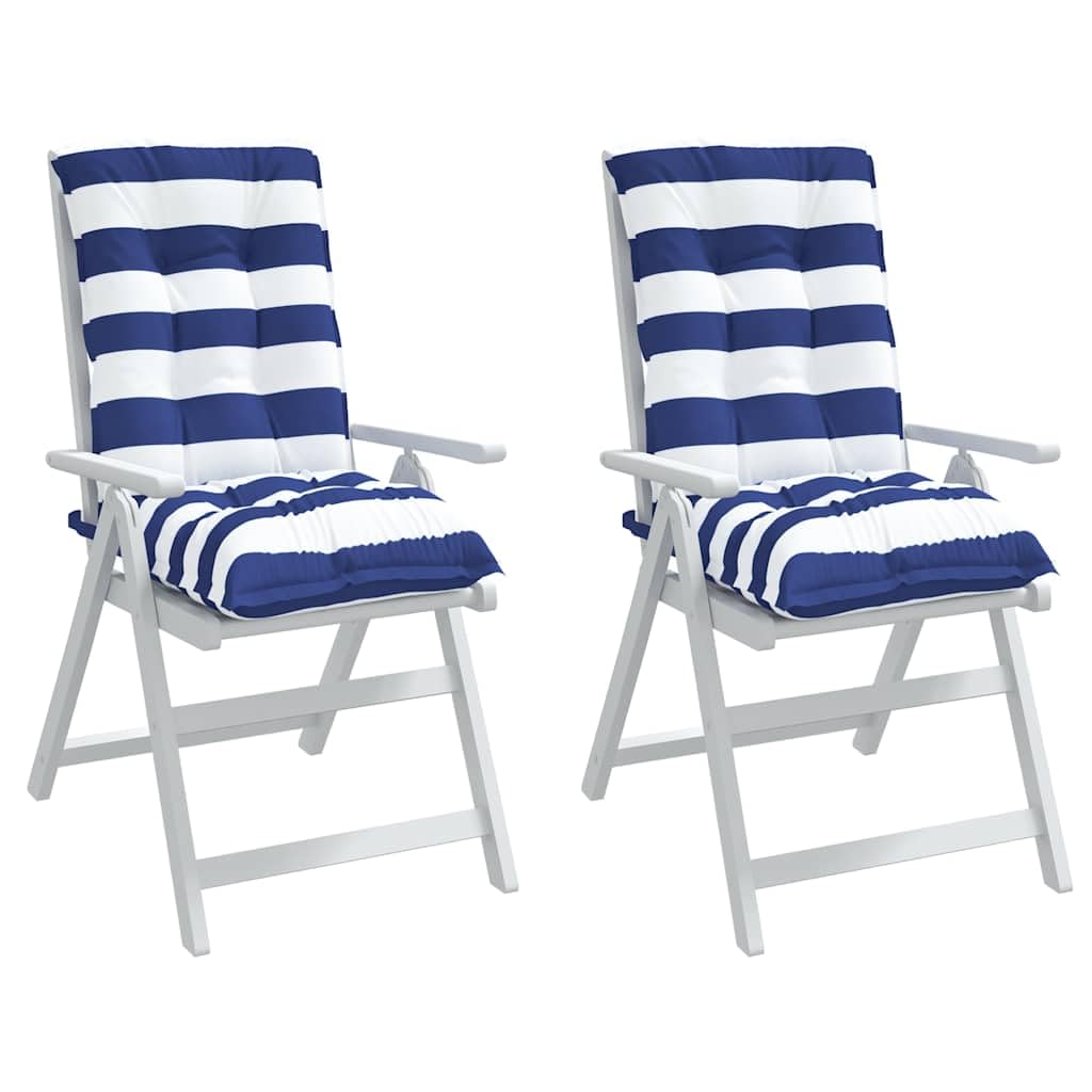 2 cuscini per sedia da giardino, balcone, terrazza, sala da pranzo, ufficio, in tessuto Oxford, impermeabile, antiscivolo, con lacci e elastici