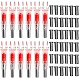 Hauojaus 12 Pack X Lighted Nocks for Arrows,Fit for Arrows with ID .233/.244/.246 Light Up Nocks,Inside Diameter Bolts with X, H, GT Bushings,with ON/Off Switch for Archery Hunting