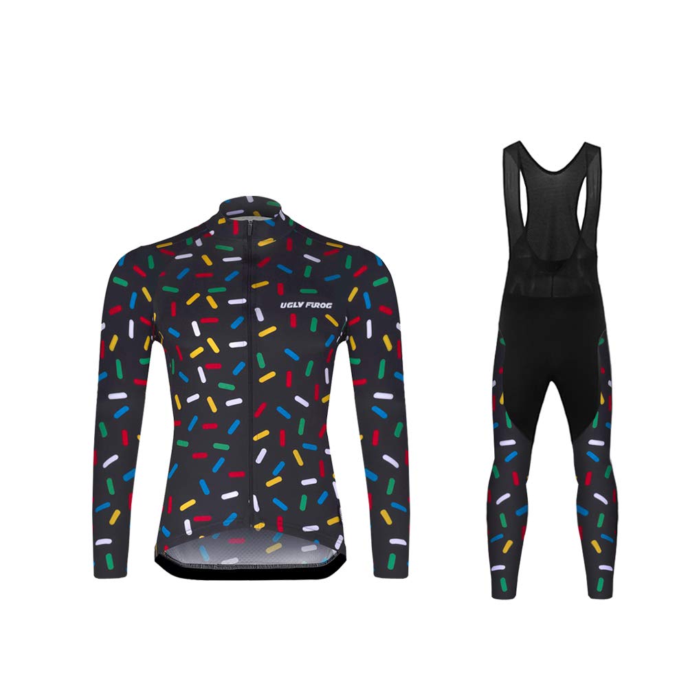 Ugly Frog Completo Abbigliamento Ciclismo Set 2023 Nuovo Donna Invernale, Tuta Ciclismo Termico Pantaloni Lunghi + Manica Lunga per Bicicletta Road Bike Moda XBC02