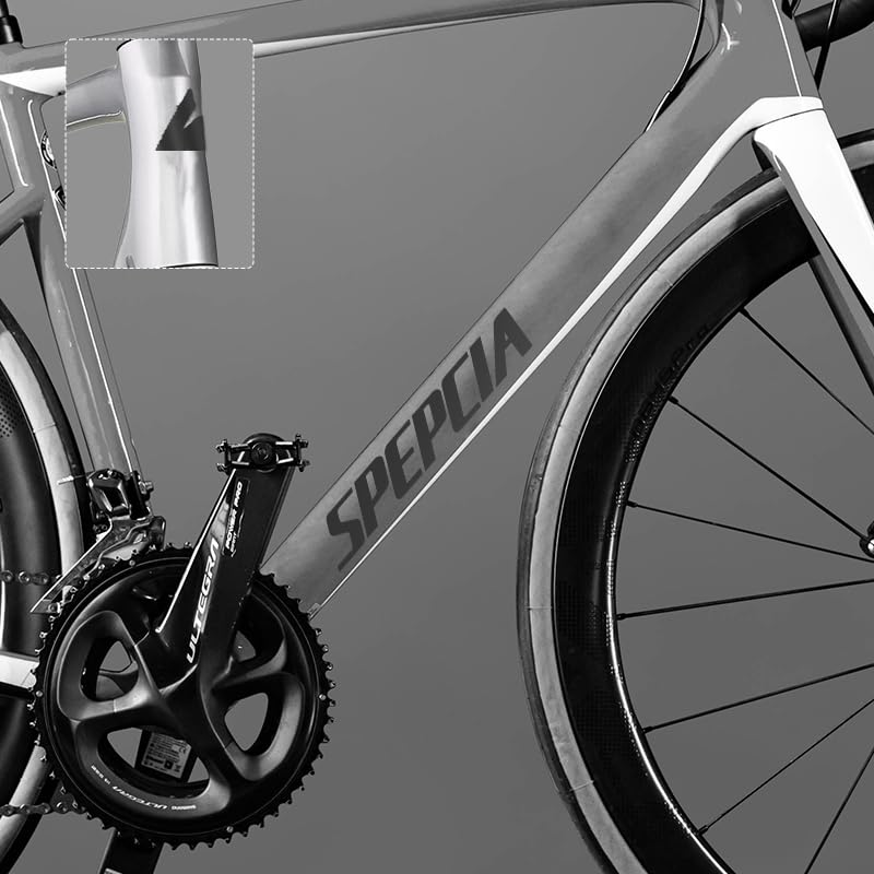 for Specialized Tarmac SL6 Road Bike | Color-Changing Frame Logo Decals, UV-Resistant, Precision-Cut, Multiple Colors for Custom Style (Matte Black)