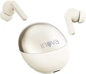 INAVA Fone de Ouvido Bluetooth,Bateria 30H,Drivers Duplos, 6 Microfones Chamadas Nitidas AI, Som Hi-Res,Fones de Ouvido para iPhone e Android (Rosa)
